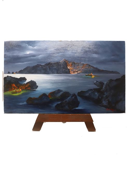 Quadro Capri di notte Alessandro Catuogno | CAPRIDINOTTECAPRIBYNIGHT